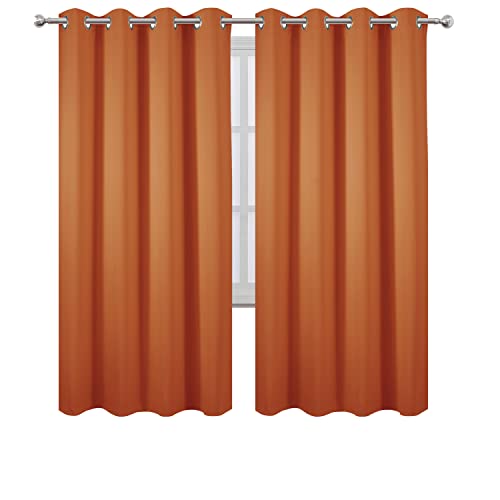Orange Thermal Blackout Curtains (Orange / 52"W x 72"L (Pack of 2))