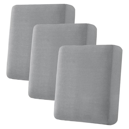 Super Stretch Individual Seat Cushion Covers (Dove / 3 Cushion Sofa)