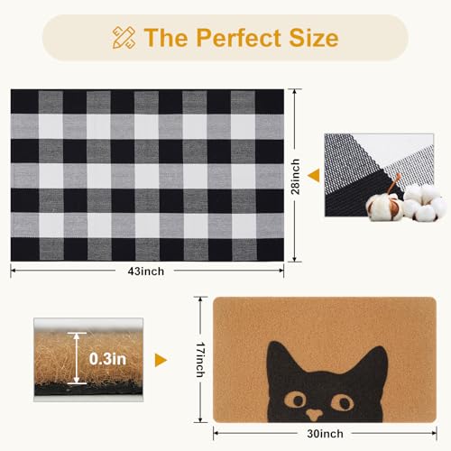 2 Pcs Fall Door Mat (Cute Cat)