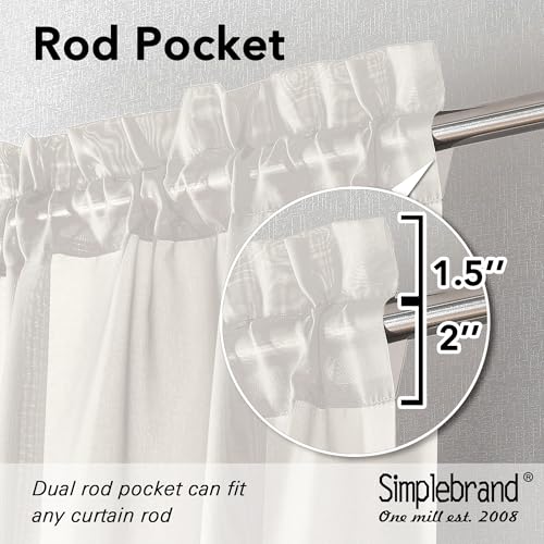 Ivory Sheer Curtains 90 Inches Long (Ivory / 59"W x 90"L (Pack of 2))