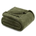 Soft Fleece Blanket King Size for Bed (Olive Green / King (104" x 90"))