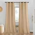 Linen Burlap Window Curtains 84 inches Long (Burlap / 42"W x 84"L (Pack of 2))