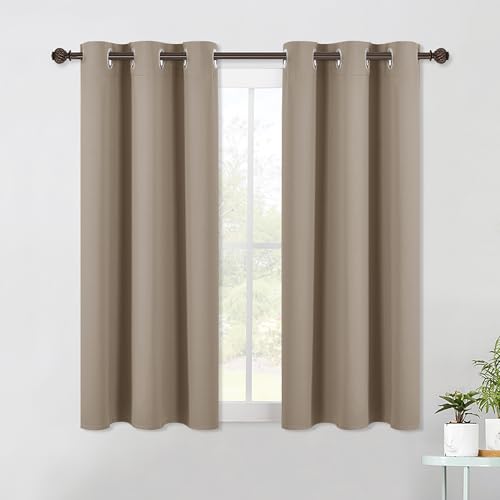 Bedroom Curtains Blackout Drapery Panels (Taupe / 42"W x 54"L (Pack of 2))
