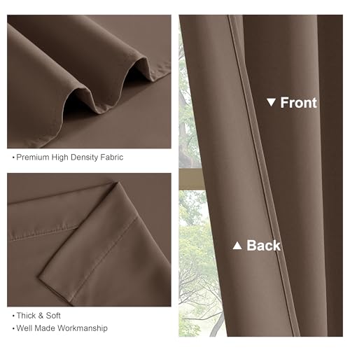 Blackout Window Drapes (Mocha / 42"W x 72"L (Pack of 2))