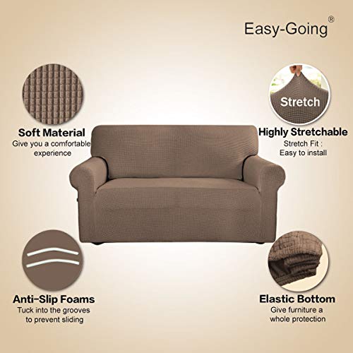 Stretch Oversized Sofa Couch Slipcover Washable Camel (X-Large Sofa / Camel)