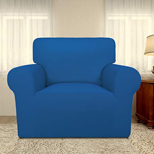 Stretch Chair Covers Fleece Couch Covers for Sofa Classic Blue (Small Chair / Classic Blue)