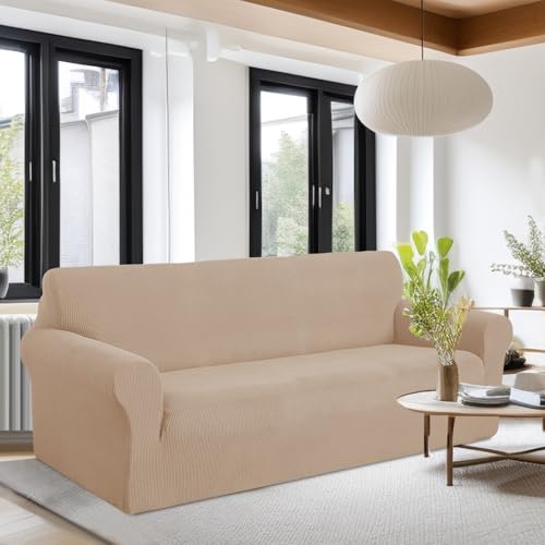 Oversized Stretch Couch Cover Slipcover (Camel / Xl Sofa)