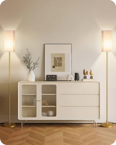 2Pack Floor Lamp (2Pack Beige + Gold)