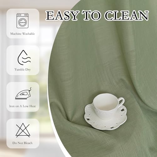 Patio Curtains for Sliding Door 90 inch Length 2 Panels Set (50"W x 90"L (Pack of 2) / Sage Green-new)