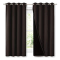 Complete 100% Blackout Curtains (Brown / 52"W x 63"L (Pack of 2))