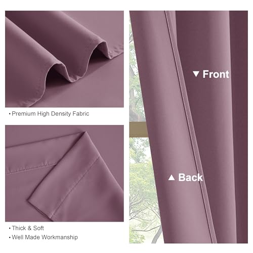 Window Curtains (Dusty Rose / 42"W x 45"L (Pack of 2))