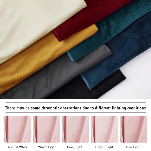 Baby Pink Velvet Curtains for Girls Bedroom Nursery 90 inches (Pink / 52"W x 90"L (Pack of 2))