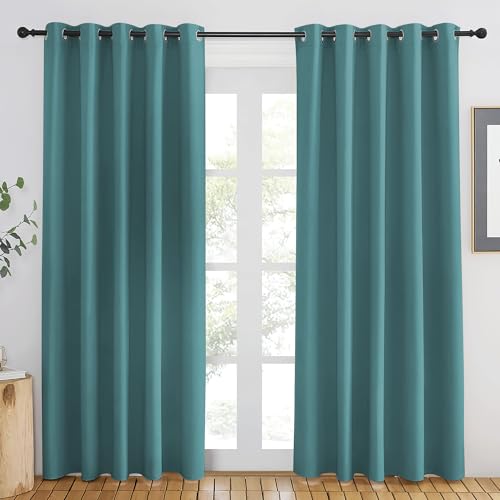 Sea Teal Blackout Curtains 84 inch Length (Sea Teal / 66"W x 84"L (Pack of 1))