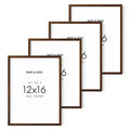 12x16 Picture Frames Set of 4 (Set of 04 / Walnut Oak / 12x16 in)