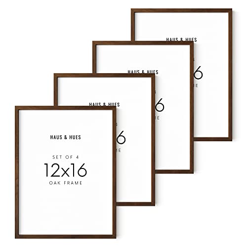 12x16 Picture Frames Set of 4 (Set of 04 / Walnut Oak / 12x16 in)