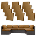 12 Pcs Outdoor Cushion Covers (Camel / 12PCS)