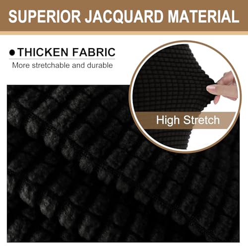 Stretch Futon Cover Armless Bed Slipcover (Black / Futon)