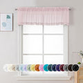 Sheer Valances for Windows (Blush Pink / 42"W x 14"L (Pack of 2))