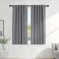 Blackout Curtains Thermal Insulated Window Treatment Panels Room Darkening Blackout Drapes for Living Room Back Tab (Silver Grey / 52"W x 63"L (Pack of 2))