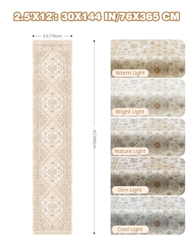 Runners for Hallway 12ft (Cream/Beige / 2'6" x 12' (Runner))