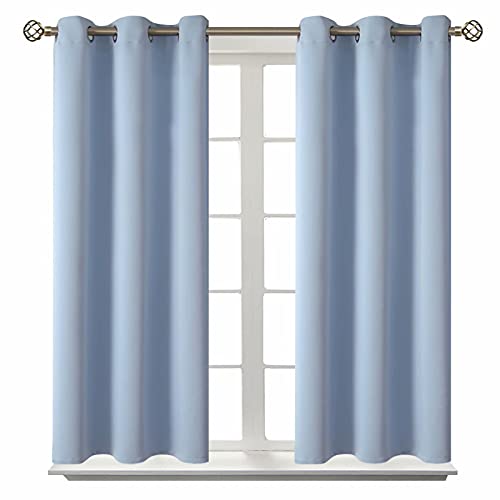 Blackout Curtains for Bedroom (Spa Blue / 38"W x 54"L (Pack of 2))