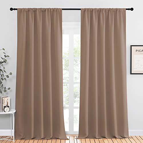 Room Darkening Curtains for Bedroom (Cappuccino / 52"W x 95"L (Pack of 2))