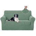 Loveseat Cover Stretch Couch Cover Sofa Slipcover (Cyan / Loveseat)