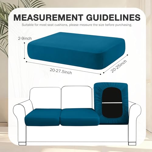 8Pcs Patio Cushion Covers (Peacock Blue / 8PCS)