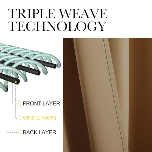 Kitchen Curtains (Gold Brown / 34"W x 40"L (Pack of 2))