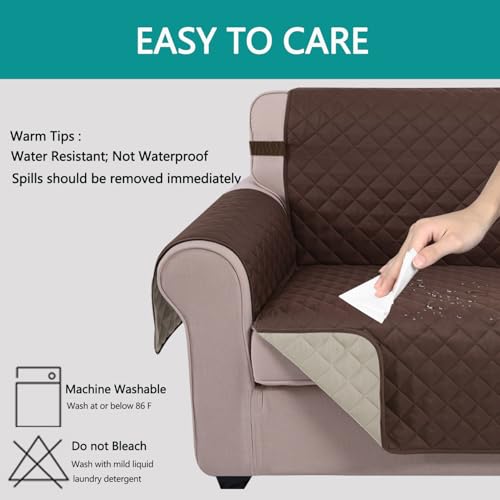 Futon Sofa Covers 68''Armless Couch Cover (Coffee/Beige / 68''futon)