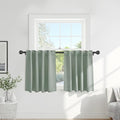 Short Gray Blackout Curtains (Sage Green / 42"W x 30"L (Pack of 2))