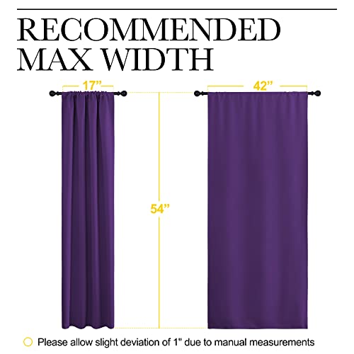 Kitchen Curtains (Royal Purple / 42"W x 54"L (Pack of 2))