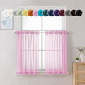 Pink Curtains Over Sink 36 Inch Length 2 Panels (Pink / 42"W x 36"L (Pack of 2))