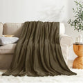 Fleece Blanket Dark Brown Lightweight Super Soft Cozy Fuzzy Bed Blankets Microfiber Factory Shop (Dark Bown / Throw(50"x60"))
