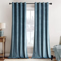 Velvet Curtains Dark Slate Blue 52 x 108 Inch Length Set of 2 (Dark Slate / 52"W x 108"L (Pack of 2))