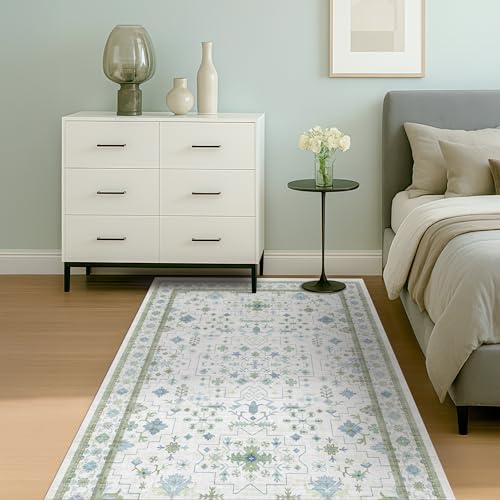 Green and Blue Kids Rugs for Bedroom 5x8 (5' x 8' (Rectangular) / Cream Green)