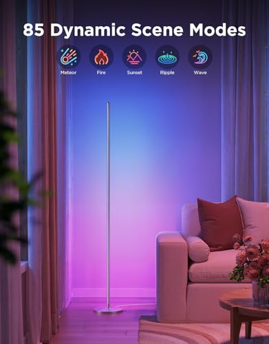 RGBIC Floor Lamp (Silver / 53.7 inches)