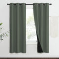 100% Blackout Curtains 70" Long (Dark Mallard / 37"W x 70"L (Pack of 2))