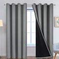 Grey Blackout Curtains 90 Inches Long for Bedroom 52" Wide 2 Pcs (52"W x 90"L (Pack of 2) / Grey)