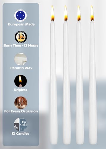 12 Pack Tall Taper Candles (14 inch)