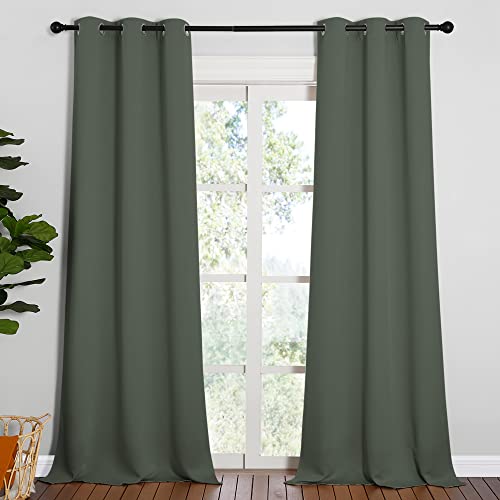 Room Darkening Curtain Panels (Dark Mallard / 42"W x 90"L (Pack of 2))