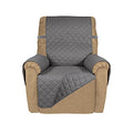 Reversible Recliner Chair Covers Couch Covers for Dogs (Small Recliner / Gray/Gray)