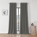 Blackout Curtains 108 Inch Length 2 Panels Set (Light Grey / 52"W x 108"L (Pack of 2))