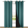 Sea Teal Full Shade Curtain Panels (Sea Teal / 37"W x 80"L (Pack of 2))