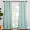 Patio Glass Door Panels (Aqua / 42"W x 90"L (Pack of 2))