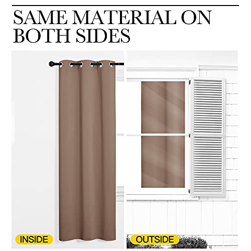 Bedroom Blackout Curtains Drapes Set of 2 (Cappuccino / 55"W x 90"L (Pack of 2))