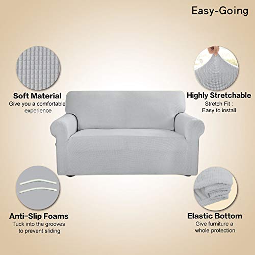 Stretch Couch Covers for Sofa Washable Large Silver Gray (Large Sofa / Silver Gray)