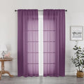 Plum Sheer Curtains (Plum / 42"W x 78"L (Pack of 2))