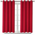 Red Blackout Curtains for Bedroom 54 Inch Long (Red / 52"W x 54"L (Pack of 2))