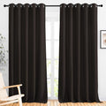 Room Darkening 118 inch Long Curtains (Toffee Brown / 66"W x 118"L (Pack of 2))